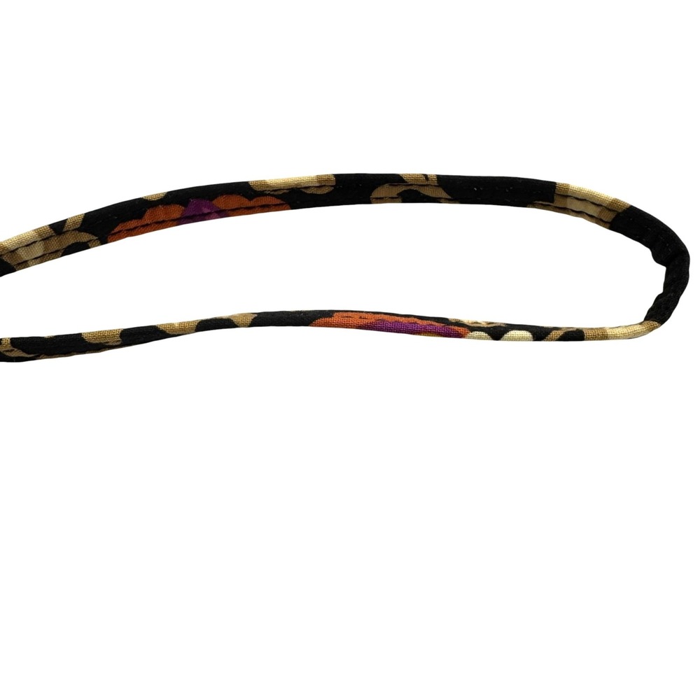 Vera Bradley Suzani Lanyard Keyring Lobster Clasp Retired Print Black Tan Floral - Picture 5 of 6